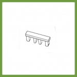 65 x 16 Plastic End Cap Blk